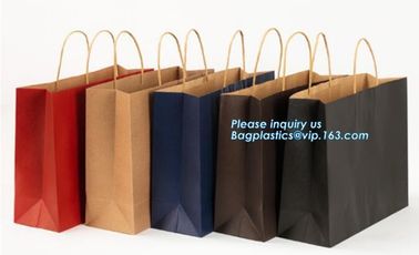Luxury Customize Black embossed Logo full color Print made by 250gsm C1S Art Gift Shopping Paper Bag With Ribbon Bow Han supplier