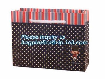 Luxury Customize Black embossed Logo full color Print made by 250gsm C1S Art Gift Shopping Paper Bag With Ribbon Bow Han supplier