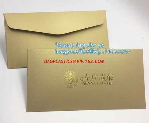 MAKE western style high quality gold foil gift envelope Matt black card paper envelope in A4 A5 B5 C5 C6 A3 size with cu supplier