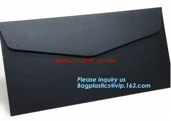 MAKE western style high quality gold foil gift envelope Matt black card paper envelope in A4 A5 B5 C5 C6 A3 size with cu supplier