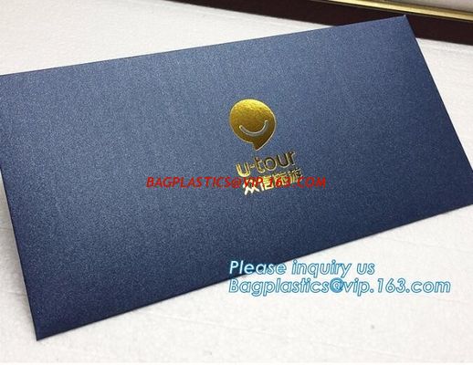 MAKE western style high quality gold foil gift envelope Matt black card paper envelope in A4 A5 B5 C5 C6 A3 size with cu supplier