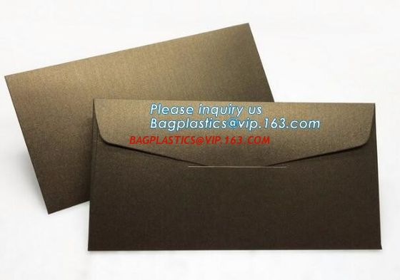 MAKE western style high quality gold foil gift envelope Matt black card paper envelope in A4 A5 B5 C5 C6 A3 size with cu supplier