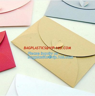 Matt colorful card paper envelope A4 A5 B5 C5 C6 A3 size with custom logo printing color foil rose gold stamping silver supplier