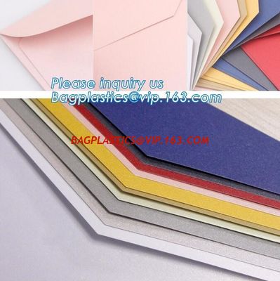 Matt colorful card paper envelope A4 A5 B5 C5 C6 A3 size with custom logo printing color foil rose gold stamping silver supplier