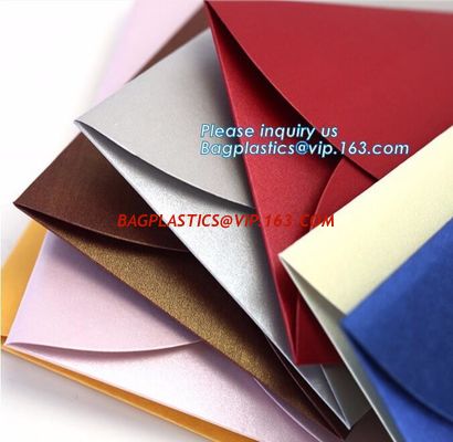 Matt colorful card paper envelope A4 A5 B5 C5 C6 A3 size with custom logo printing color foil rose gold stamping silver supplier