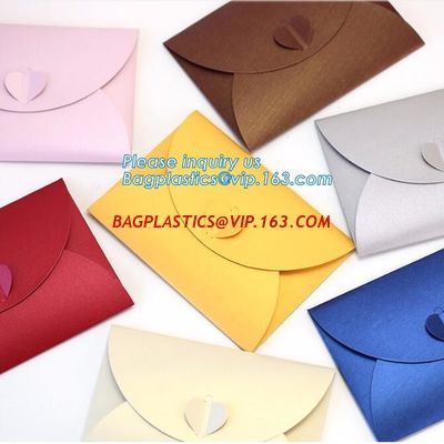 Matt colorful card paper envelope A4 A5 B5 C5 C6 A3 size with custom logo printing color foil rose gold stamping silver supplier