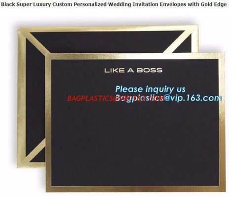 Wholesale custom Classic style a3 a4 a7 gold brown shipping kraft paper envelope, custom logo fancy paper envelope for i supplier