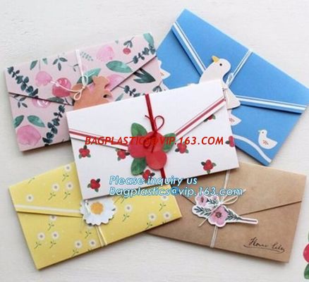 Professional Custom Greeting Kraft Packaging Paper Envelope With High Quality,brown kraft paper window envelope bagease supplier