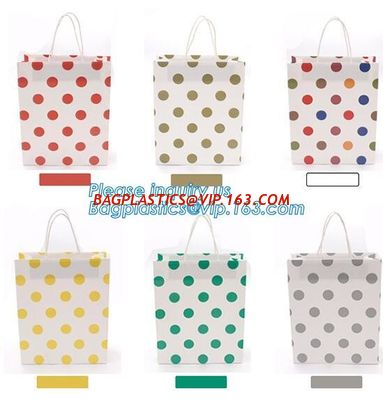 Customized made cheap paper twisted handles white kraft paper bags,wine paper bag with handle wholesale bagplastics pack supplier