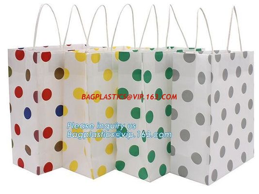 Customized made cheap paper twisted handles white kraft paper bags,wine paper bag with handle wholesale bagplastics pack supplier