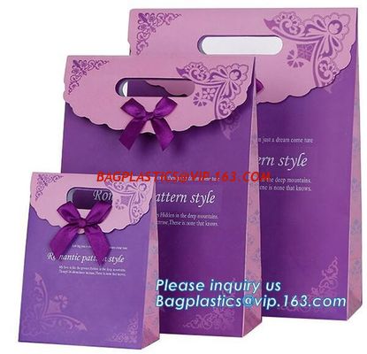 Customized made cheap paper twisted handles white kraft paper bags,wine paper bag with handle wholesale bagplastics pack supplier