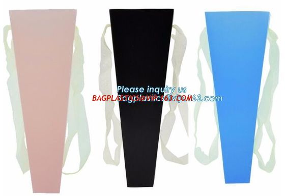 Flower carrier bag with different color customized pot plants kraft paper bag with handle,stamping logo fancy paper flow supplier