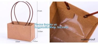 Wholesale Custom Printed Logo Decoration Gift Flower Kraft Paper Bag,wedding flower packing kraft paper bag bagease pack supplier