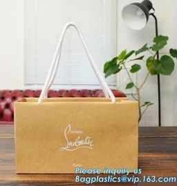 China Supplier Logo Printed Brown Kraft Paper Flower Carrier Gift Bag,Durable Kraft Paper Plant Carrier Flower Gift Bag supplier