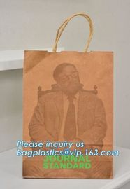 China Supplier Logo Printed Brown Kraft Paper Flower Carrier Gift Bag,Durable Kraft Paper Plant Carrier Flower Gift Bag supplier