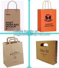 China Supplier Logo Printed Brown Kraft Paper Flower Carrier Gift Bag,Durable Kraft Paper Plant Carrier Flower Gift Bag supplier