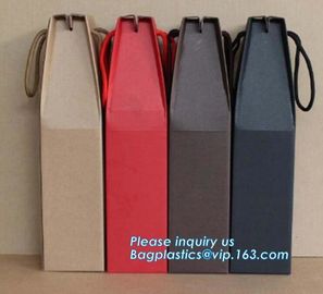 tea brown paper bag with logo print eco friendly With Ribbon Handles wine packaging offset bags,Decorative Paper Bags wi supplier