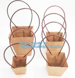 kraft paper laminated flower paper packaging carrier bag,Packing Colorful Waterproof Kraft Paper Gift Carrier Flower Bag supplier