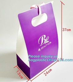 Free Design!! Free Sample!!! flower carrier bag transparent window paper bag valentine's gift clear window bags sample f supplier