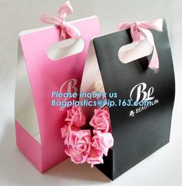 Free Design!! Free Sample!!! flower carrier bag transparent window paper bag valentine's gift clear window bags sample f supplier