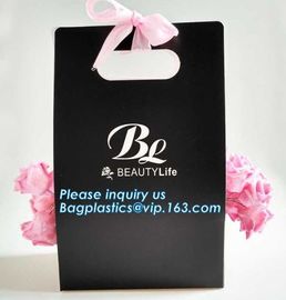 Free Design!! Free Sample!!! flower carrier bag transparent window paper bag valentine's gift clear window bags sample f supplier