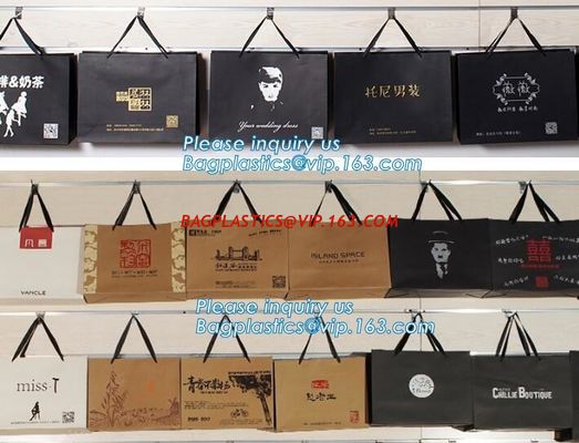 Customized Cut Printed Coated Paper Shopping Bag with Matt Lamination,rope handle custom logo printed white paper bag supplier