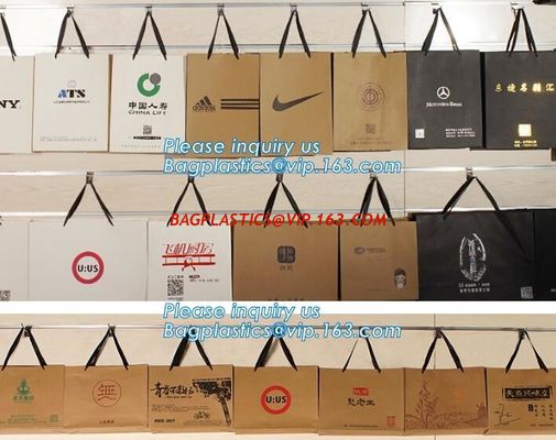 Customized Cut Printed Coated Paper Shopping Bag with Matt Lamination,rope handle custom logo printed white paper bag supplier