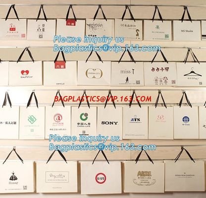 Customized Cut Printed Coated Paper Shopping Bag with Matt Lamination,rope handle custom logo printed white paper bag supplier