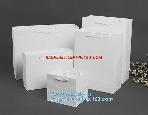 High Grade Special Paper Material Luxury Retail Clothing Packaging Bag,Laminated Luxury paper bags with flat tape handle supplier