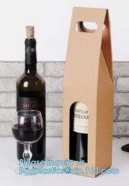 Customized promotional Paper Wine Bag/Gift Wine Bag for Wine,Carry Packaging Custom Print Paper Wine Gift Bags with Hand supplier