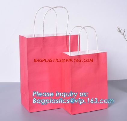 Design Luxury Brown Kraft Paper Shopping Bag With Handle,Customized Green Printed Paper Shopping Bag With Logo Custom supplier
