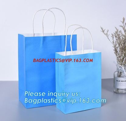 Design Luxury Brown Kraft Paper Shopping Bag With Handle,Customized Green Printed Paper Shopping Bag With Logo Custom supplier