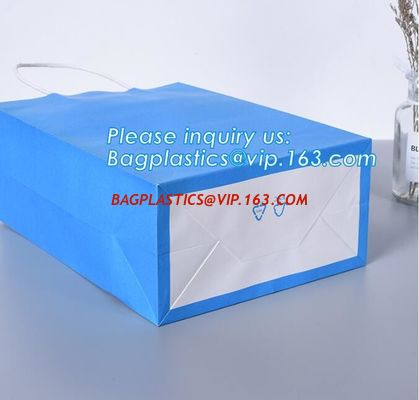 Design Luxury Brown Kraft Paper Shopping Bag With Handle,Customized Green Printed Paper Shopping Bag With Logo Custom supplier