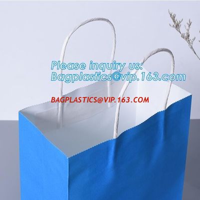 Design Luxury Brown Kraft Paper Shopping Bag With Handle,Customized Green Printed Paper Shopping Bag With Logo Custom supplier