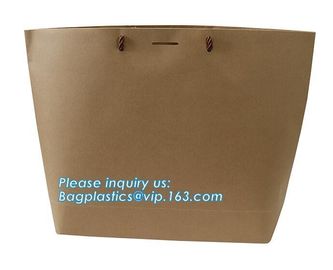 Fancy Customized Brown Kraft Paper Shopping Bag With Logo,Customized White and Black Printed Paper Shopping Bag package supplier