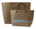 Fancy Customized Brown Kraft Paper Shopping Bag With Logo,Customized White and Black Printed Paper Shopping Bag package supplier