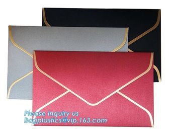 Custom logo private label brown kraft paper envelope,Custom made own logo design red kraft paper letter envelope bagease supplier