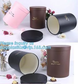 Custom luxury small round paper necklace gift packaging box with ribbon,Exquiste and luxury custom fancy paper chocolate supplier