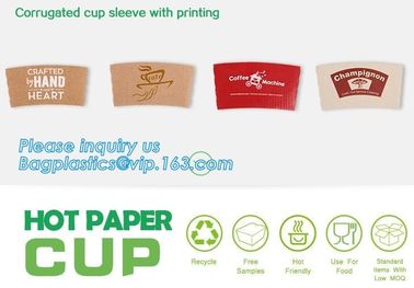 Economical 8oz Disposable Custom Paper Coffee Cup,Hot selling beverage paper cups,cup sleeve,custom paper coffee cup sle supplier