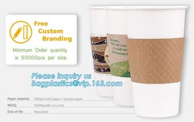 Economical 8oz Disposable Custom Paper Coffee Cup,Hot selling beverage paper cups,cup sleeve,custom paper coffee cup sle supplier