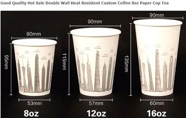 Customized Logo Printed 8oz Double Wall Paper Cup For Hot Drinks,Disposable_PE Coated Custom Paper Cups_ Paper coffee Cu supplier