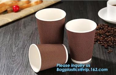 Customized Logo Printed 8oz Double Wall Paper Cup For Hot Drinks,Disposable_PE Coated Custom Paper Cups_ Paper coffee Cu supplier