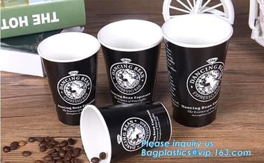 High quality disposable paper cup lower price coffee cup,ripple double single wall disposable coffee paper cup, BAGEASE supplier