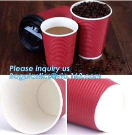 disposable cup/vending paper cup/custom coffee cups,ripple wall disposable paper cup custom logo printed hot coffee cups supplier