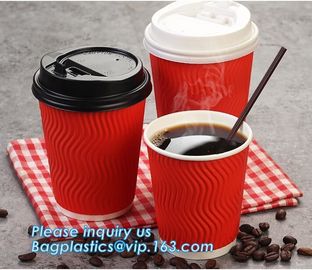 double wall paper coffee cup_ custom printed disposable coffee paper cup with lids,Disposable Paper Coffee Cup Custom Pa supplier