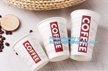 Disposable paper cup with handle wholesale,FACTORY PRICE, CHEAPpe coated disposable single wall paper cup 8oz coffee cup supplier