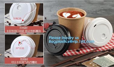 Custom logo printed disposable double wall hot bamboo coffee paper cup with lid,Biodegradable take away double wall coff supplier