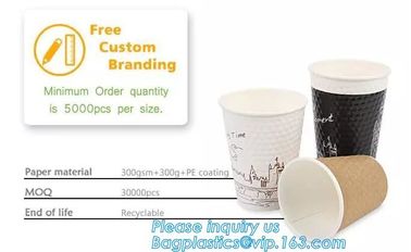 Diamon paper cup, double insulation, film leakproof, thick material,Thick hot drink paper cup 12oz with handle and Doubl supplier