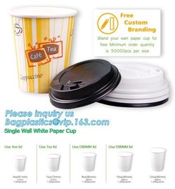 Biodegradable coffee paper cup with lid custom printed paper cup,3oz 5oz 6oz 8oz ice cream paper cup and paper lid pack supplier