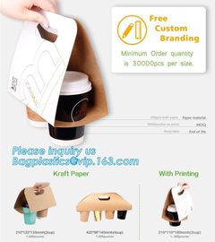 Cardboard paper coffee cup holder carrier,2 pack coffee cup drink paper carriers,Take Out 2 Pack Coffee Cup Drink Carrie supplier